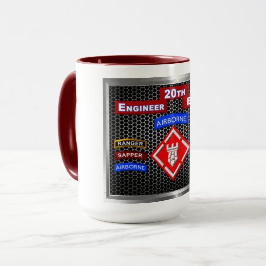 20. Mighty Engineer Brigade-Im Flugzeug Tasse (Vorderseite Links)