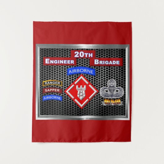 20. Mighty Engineer Brigade-Im Flugzeug Wandteppich (Vorderseite)