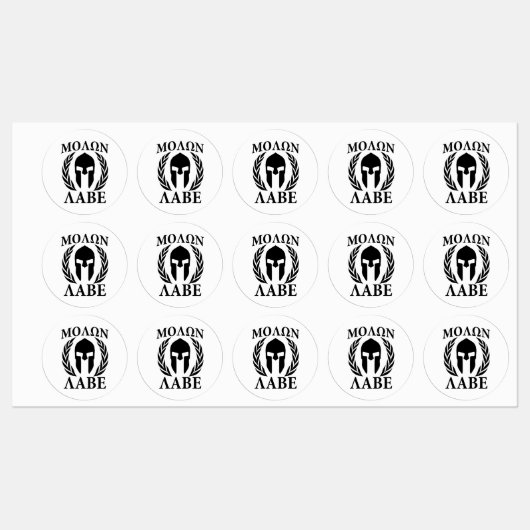 20 Molon Labe Spartan Warrior Laurels Etiketten (Blatt)