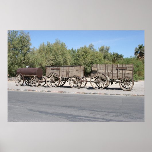 20 Mules brachten diese Wagen für 165 Meilen bis Poster (Vorne)