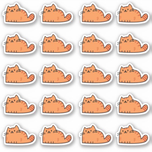 20 Niedlicher Orange Cat Planner Aufkleber (Vorderseite)