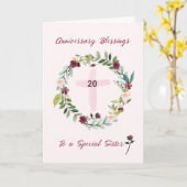 20. Nun, religiöse Schwester Jahrestag Segnungen Karte (Gelbe Blume)