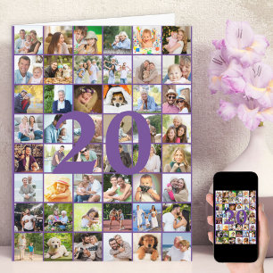20. oder 48. Lebensalter FotoCollage Big Birthday  Karte