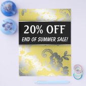20 OFF Sale Flyer Silver Yellow Lace (Einzeln)