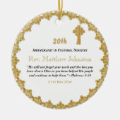 20. Ordination Jubiläum Personalisierte Schrift Keramik Ornament (Vorne)