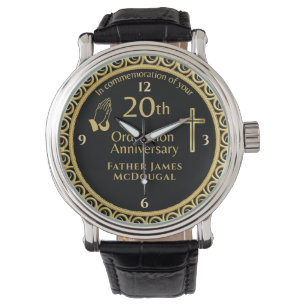 20. Ordination Jubiläum Priest PERSONALISIERT Armbanduhr
