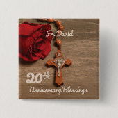 20. Ordination Jubiläum Rose und Rosary Button (Vorderseite)