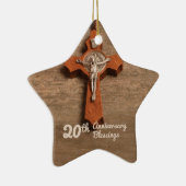 20. Ordination Jubiläum Rose und Rosary Keramik Ornament (Rechts)