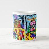 20 OZ - ABSTRAKTES LILA BUFFALO Jumbo-Tasse (Vorderseite)