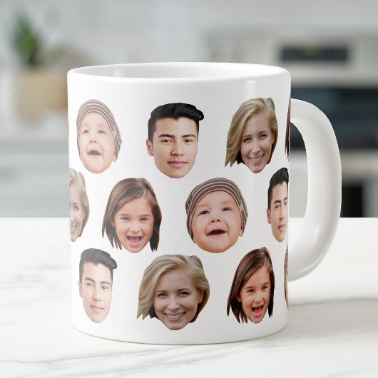 20 Oz Jumbo Family Face 4 Fotos Spezialität Jumbo-Tasse