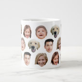 20 Oz Jumbo Family Face 5 Photos Specialty Jumbo-Tasse (Vorderseite)