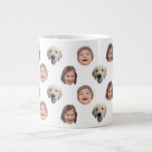 20 Oz Jumbo Niedlich Family Face 3 Fotos Spezialit Jumbo-Tasse (Vorderseite)
