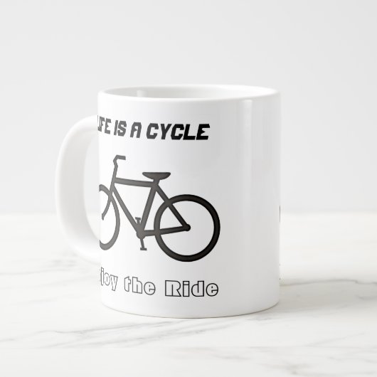 20 oz Jumbo Tasse Bowl, "Life is a Cycle" (Vorderseite Links)