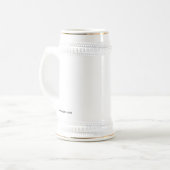 20 oz white stein bierglas (Vorderseite Links)