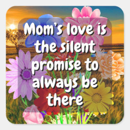 20 PCS - Schönes Mama Zitat | BlumenMutterkleber Quadratischer Aufkleber