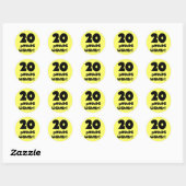 20 Pfund leichter Runder Aufkleber (Blatt)