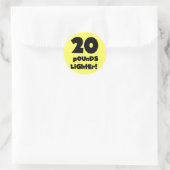 20 Pfund leichter Runder Aufkleber (Tasche)
