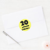 20 Pfund leichter Runder Aufkleber (Umschlag)