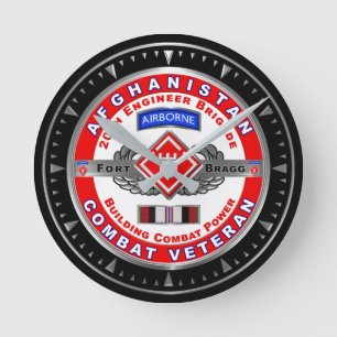 20. Pionierbrigade Afghanistan Veteran Runde Wanduhr