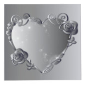 20. Platinum Rose Herzrahmen 4 Foto Würfel (Vorderseite)