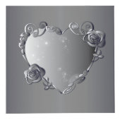 20. Platinum Rose Herzrahmen 4 Fotos Würfel (Rechts)