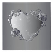20. Platinum Rose Herzrahmen 4 Fotos Würfel (Vorderseite)