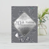 20. Platinum Smaragdjubiläum Einladung (Stehend Vorderseite)