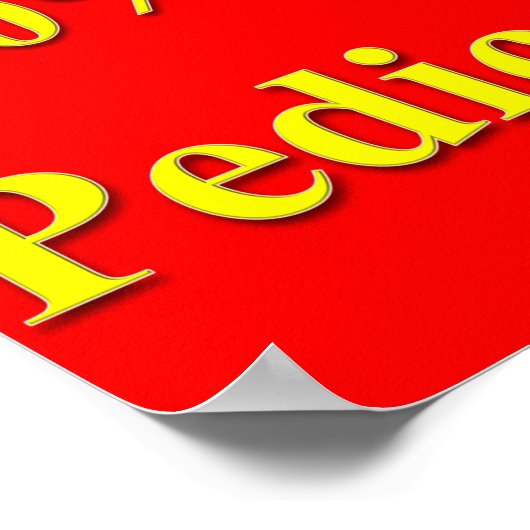 20 % Preisnachlass für Pediküre Poster (Ecke)