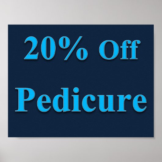 20 % Preisnachlass für Pediküre Poster (Vorne)
