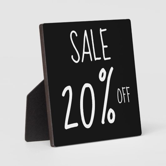 20% Rabatt auf Handelsschild, Einzelhandelsverkauf Fotoplatte (Vorderseite)