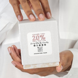 20% Rabatt auf QR CODE-Logos bei Einkäufen Weiß Quadratischer Aufkleber