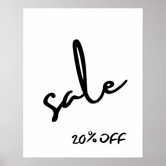 20% Rabatt auf Verkauf, Boutique-Beschriftung, Ein Poster (Vorne)