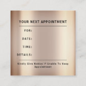 20% Rabatt Logos Danke Rose Gold Terminkarte (Rückseite)