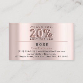 20% Rabatt Logos Vielen Dank Rose US-amerikanische Terminkarte