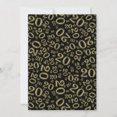 20 - Random Number Pattern Gold/Black 20. Veransta Einladung (Rückseite)