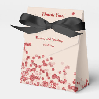 20. Ruby Red Glitter Champagner Geburtstag Geschenkschachtel