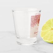 20. Ruby Red Glitter Champagner-Gold Geburtstag Schnapsglas (Links)