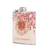20. Ruby Red Glitter Geburtstag Lustige Zitate Flachmann (Links)