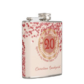 20. Ruby Red Glitter Geburtstag Lustige Zitate Flachmann (Rechts)