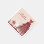 20. Ruby Red Glitter Geburtstag Luxus Serviette (Ecke)