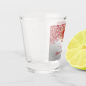 20. Ruby Red Glitter Silber Geburtstag Schnapsglas (Links)