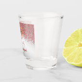 20. Ruby Red Glitter Silber Geburtstag Schnapsglas (Rechts)