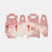 20. Ruby Rot Glitter Champagner Gold Geburtstag Geschenkschachtel (Ungefaltet)