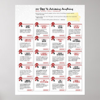 20 Schritte, um etwas Klarheit Map Poster zu errei