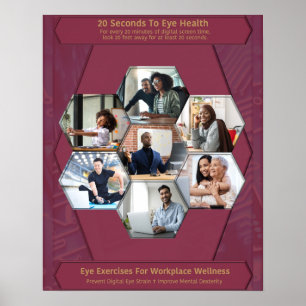 20 Sekunden für die Augengesundheit Poster