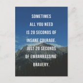 20 Sekunden grässlicher Zitat Postkarte (Vorderseite)