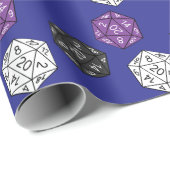 20 Sided Dice DND Games Kindergeburtstag Party Geschenkpapier (Rolleneckpunkt)