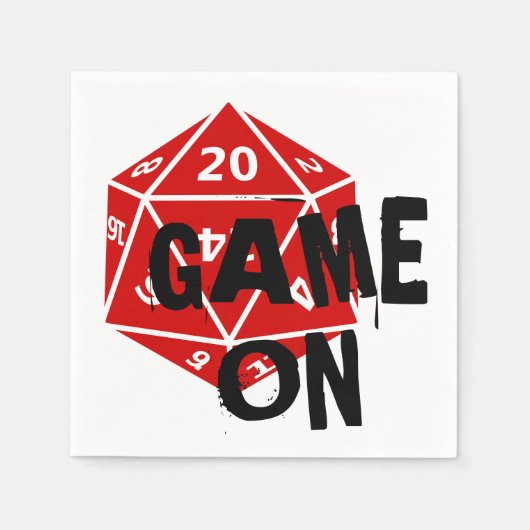 20 Sided Die Napkins - Gamer Napkins Serviette (Vorderseite)