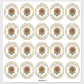 20 Small Jar Oval Sonnenblumenkerze Aufkleber (Blatt)