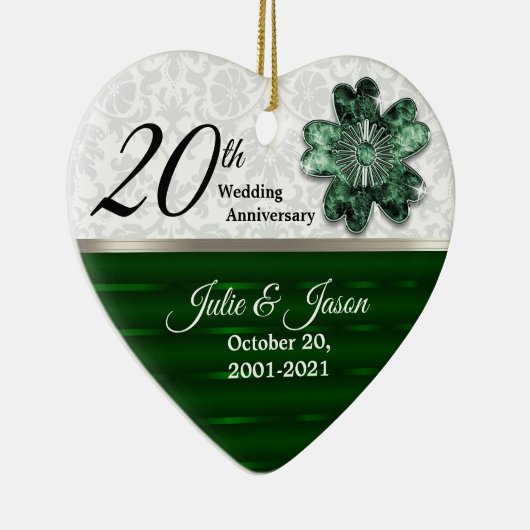 20. Smaragdgrün-Juwel Keramikornament (Rechts)